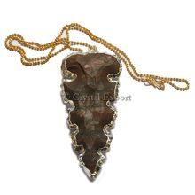 Arrowheads Necklace With Silver Plated