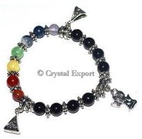 Gemstone Chakra Bracelets With Angels