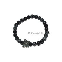 Gemstone Snowflake Obsidian Bracelets