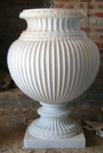 marble carved garden flower pots