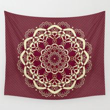 Burgundy Mandala Tapestry Bedsheets