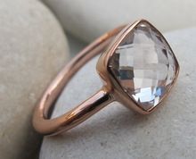 sterling silver crystal quartz ring