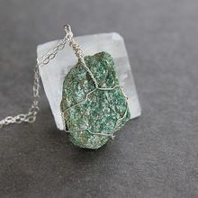 Sterling Silver Fuchsite Rough Pendant