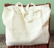 Hand woven Linen tote bag