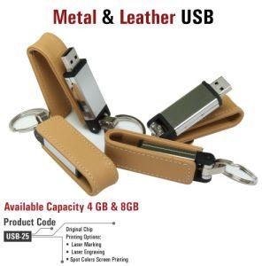 Leather Keychain USB Flash Drives 25