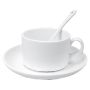 Saucer Tea Cup with Spoon 4 oz