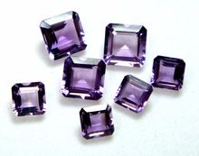 Natural Purple Amethyst Faceted Stone For Gold Jewelry