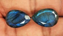 Pear Cut Natural Blue Flashing Labradorite Gemstone
