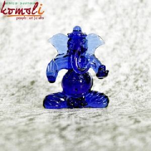 Blue Ganesha Borosilicate Glass