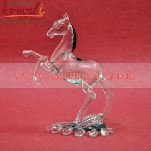 Transparent Boro Glass Horse