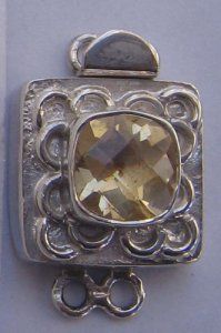 Clasp With Citrine Cushion Checker
