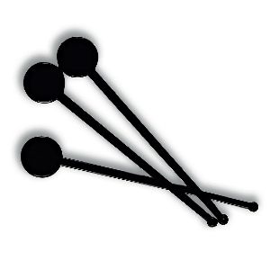 Disc Plastic Stirrers 185mm - Black