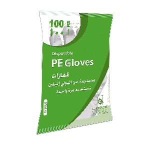 HDPE Gloves - Clear Embossed w/ Hole