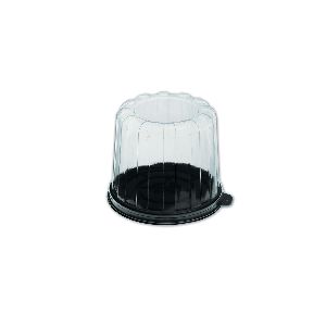 Muffinpac Individual Muffin Black Box W/ Clear Dome Lid