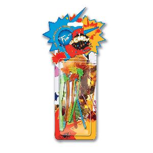 Palm-Tree Plastic Stirrers - Assorted Colours