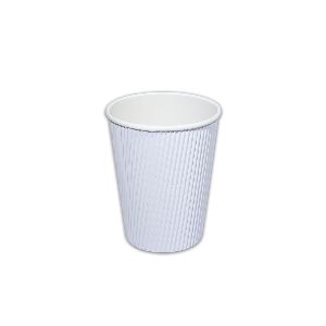 Ruffles Insulated Paper Cup 12oz - WHITE