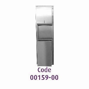 SURFACE MOUNTED PAPER TOWEL DISPENSER AND WASTE RECEPTACLE COMBINATION INOX SATIN