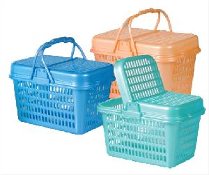 Plastic Baskets with Lids