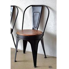 Metallic Colorful Dining Chair With Back Rest