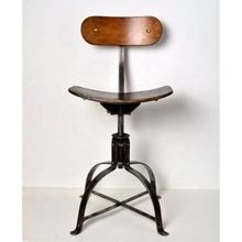 Wood Bar Stool With Back Rest