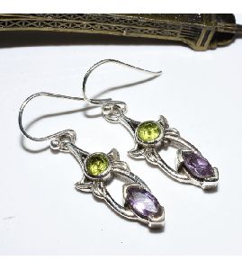 Actual Design Multi Stone 925 Sterling Silver Earring