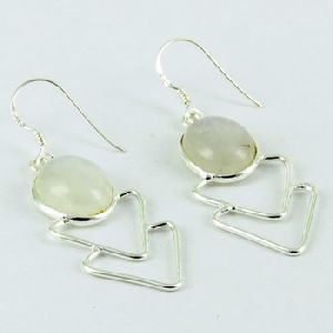 Rainbow Moonstone Gemstone Earrings