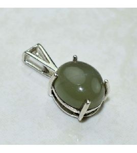 Very Pretty Oval Aquamarine Natural Gemstone 925 Sterling Silver Pendant