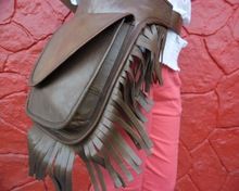 Leather Fringed Waist Bag