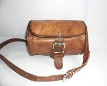 Round Leather Travel Bag