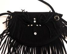 Suede Leather Teenagers Sling Bag