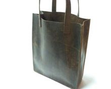 Vintage Leather Tote Bag