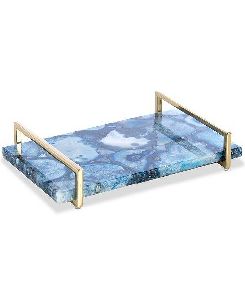 agate blue fancy tray
