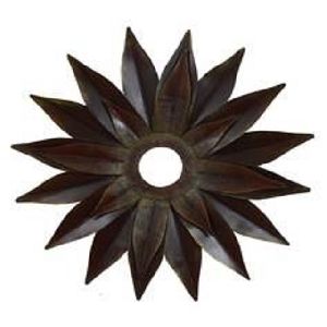 Black flower wall art mirror