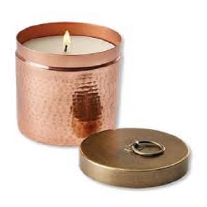 Copper Plated Candle Jar