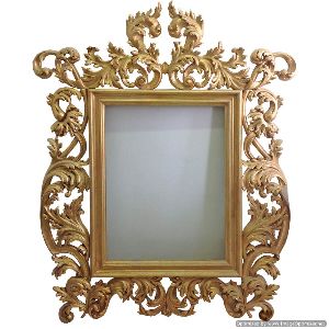 Gold plated wall mirror