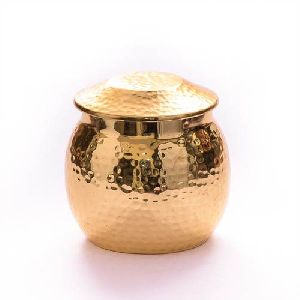 hammered copper candle holder jar