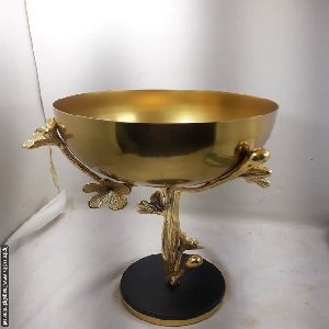 metal gold modern bowl