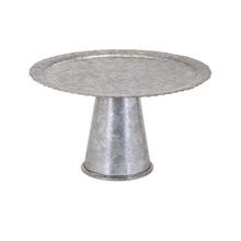 round raw finished metal cake stand