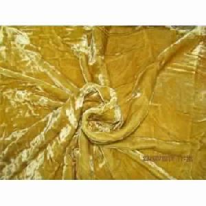 100% crushed Velvet fabric 58 inch mustard gold