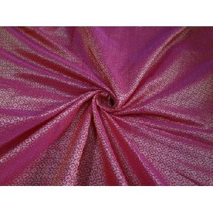 Brocade Bright pink x metallic Gold Color 44 inch BRO554[6]