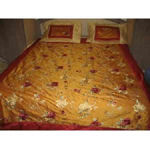 Gorgeous Silk dupioni bed cover and pillow case set