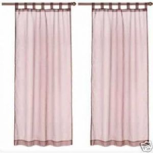 Light pink silk organza curtain panels 44