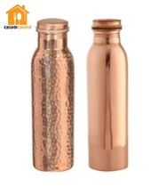 Copper Water Bottle With Steel Lid