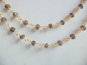 smokey beads necklace