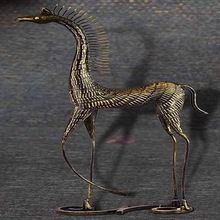 High quality hand painted iron horse silver color home decoration