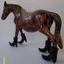 poly resin horse statue