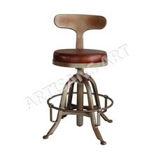 Bar Chair with Leather Padded Seat