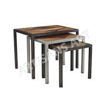 Recycle Wood Nesting Table set