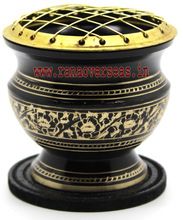 Brass Meenakari Incense Charcoal Burner