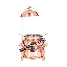 Copper Chafing Dish With Lid Holder.